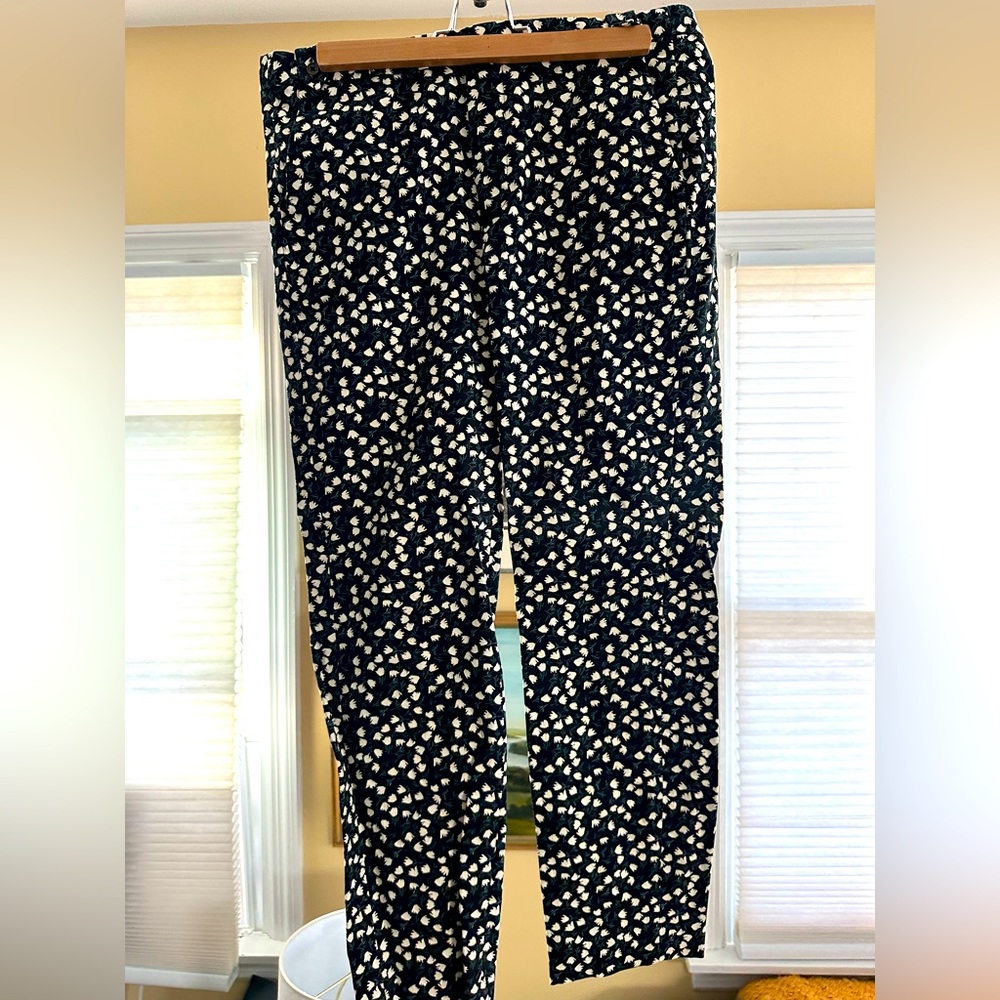 Zara floral print cropped trouser